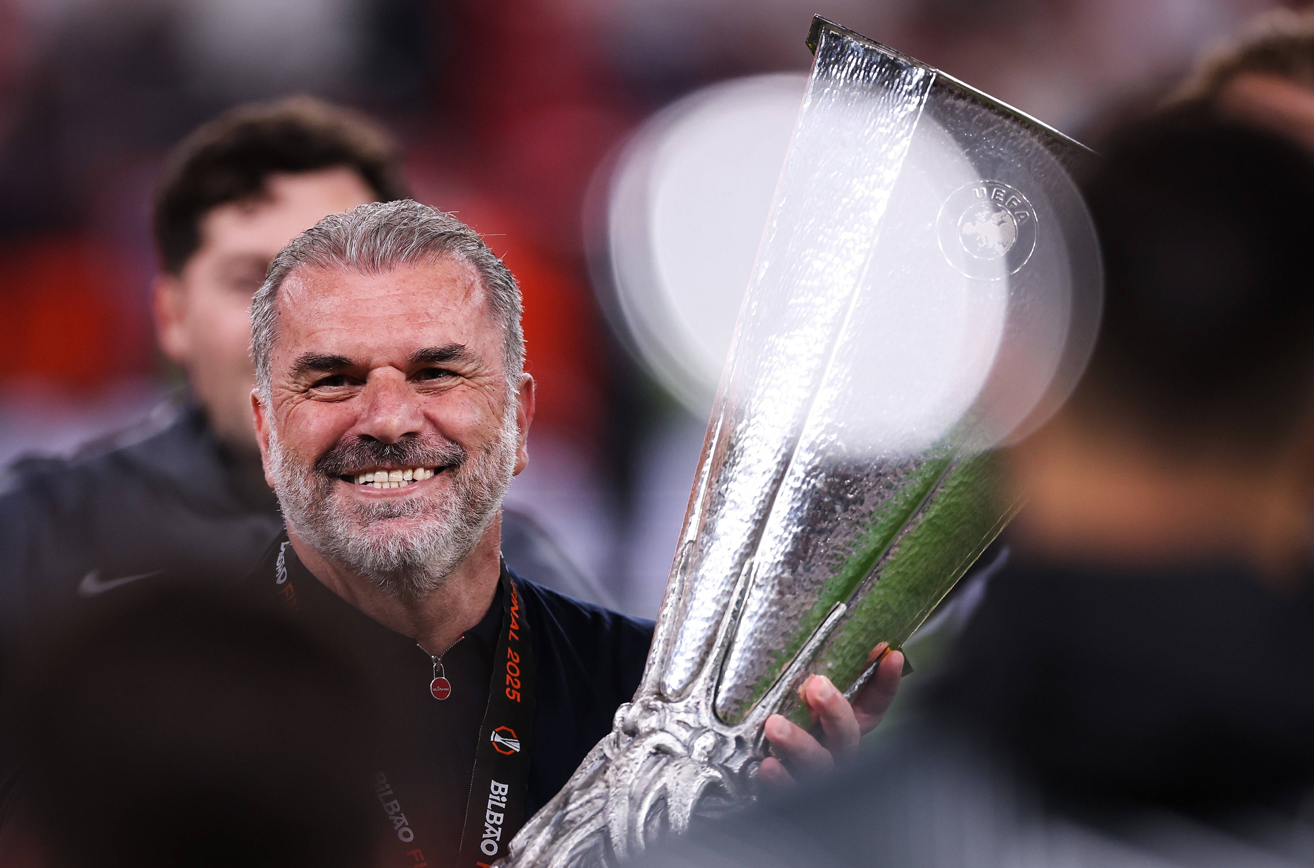 Rangers hero puts ‘cards on the table’ as he joins Chris Sutton & WWE star in congratulating Postecoglou on UEL triumph