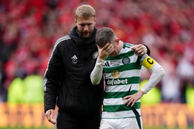 Tearful Celtic captain Callum McGregor says penalty miss in final defeat his ‘worst moment in football’