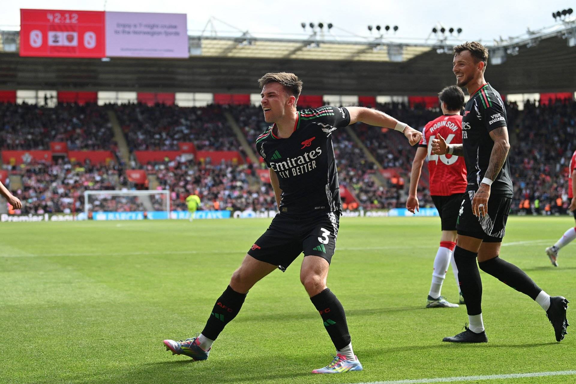 Arsenal fans all say the same thing as Celtic hero Kieran Tierney scores in final game vs Southampton