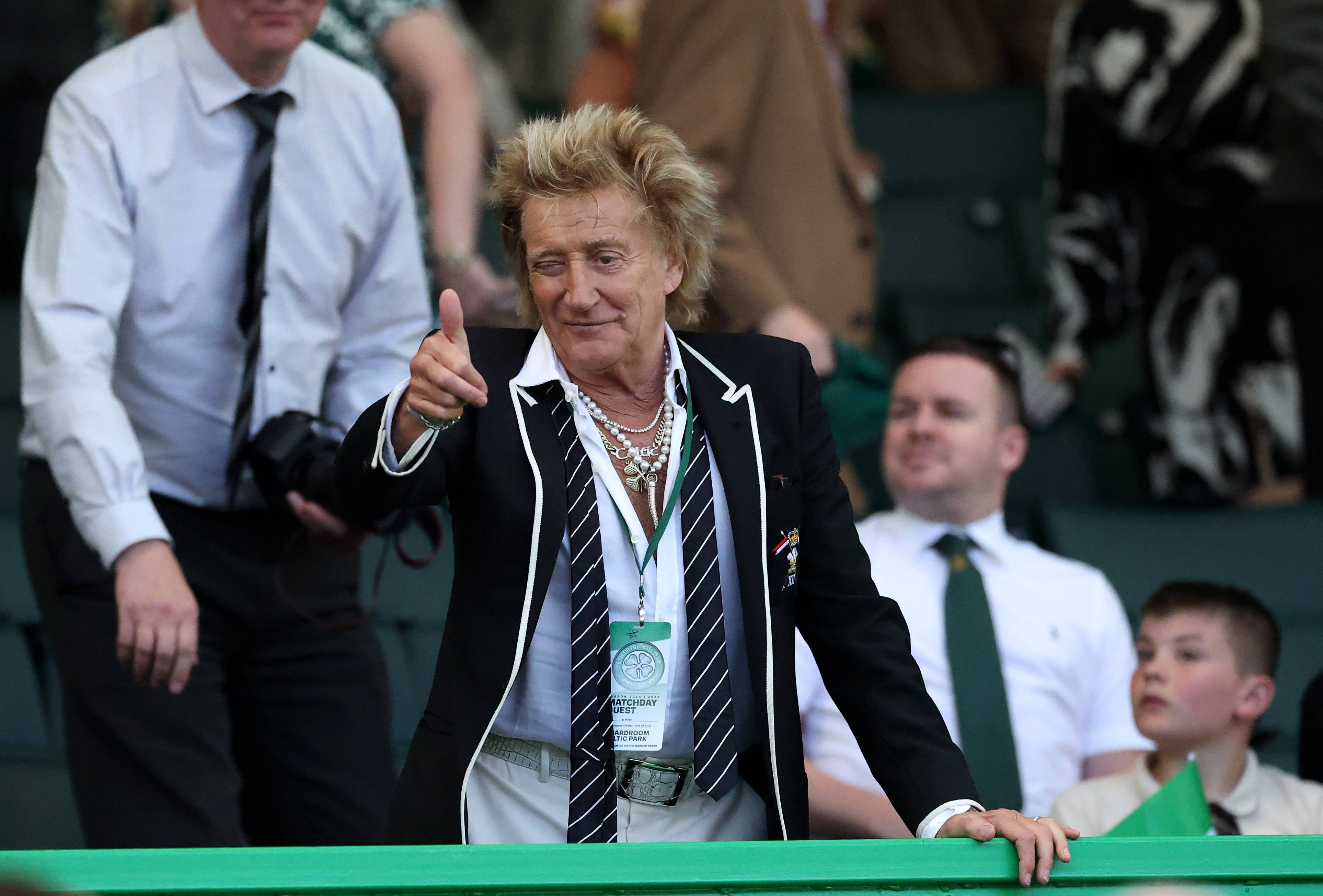 Rod Stewart endorses ‘lovely’ Rangers element at recent O** F*** games as Peter Crouch sent VIP Celtic invite