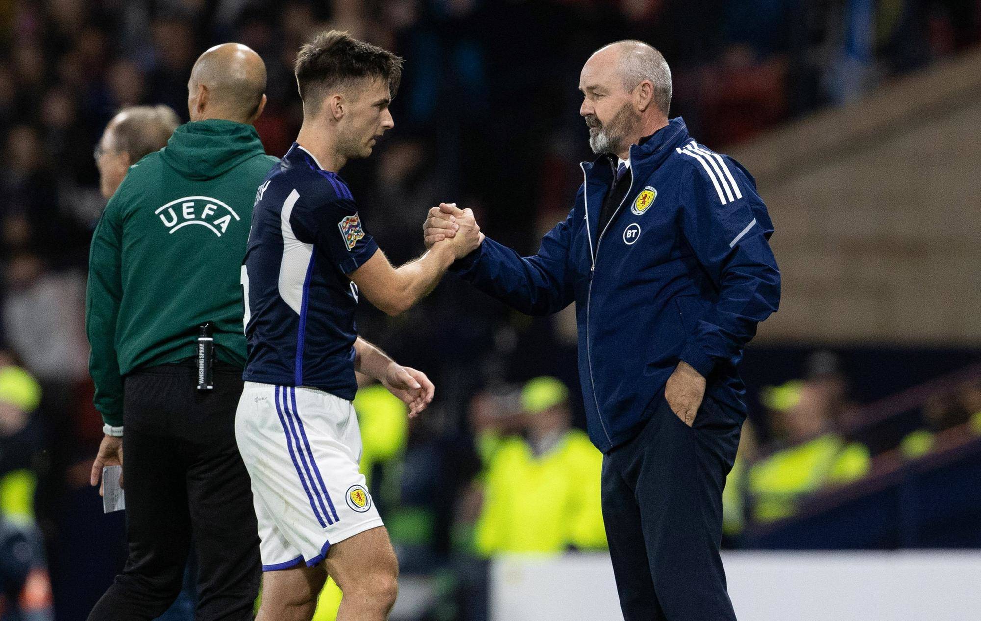 Steve Clarke casts verdict on Celtic-bound star’s Parkhead return as he makes lighthearted ‘set plays’ quip