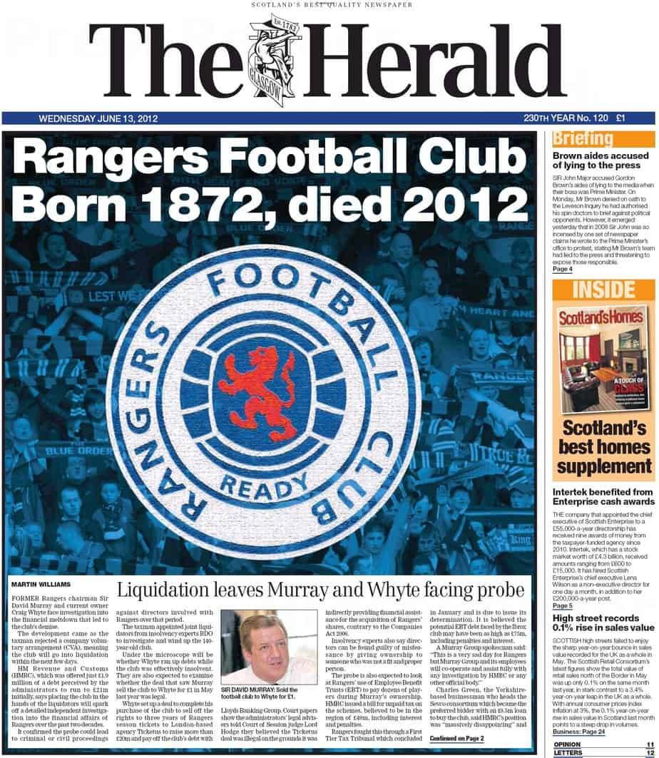 Sir David Murray and the death of Rangers