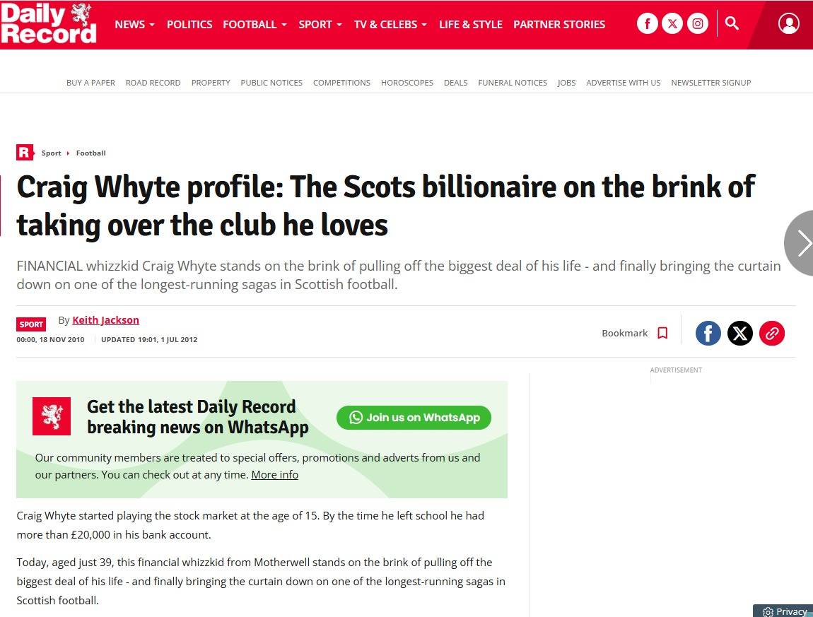 U-turn- Keith Jackson reveals his heroic battle to expose Craig Whyte as a non-billionaire to his mate Dave Murray