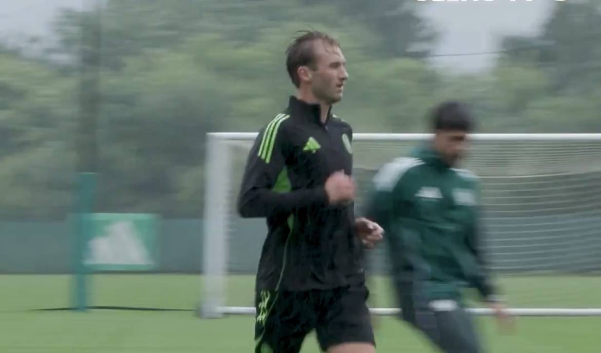 Watch: Tierney and Nygren join Celtic training as full squad returns