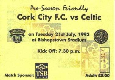 Cork City v Celtic: Matches Of The Past