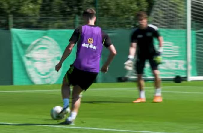 Watch training moment Kieran Tierney makes wowed Celtic coach shout ‘oh my God’
