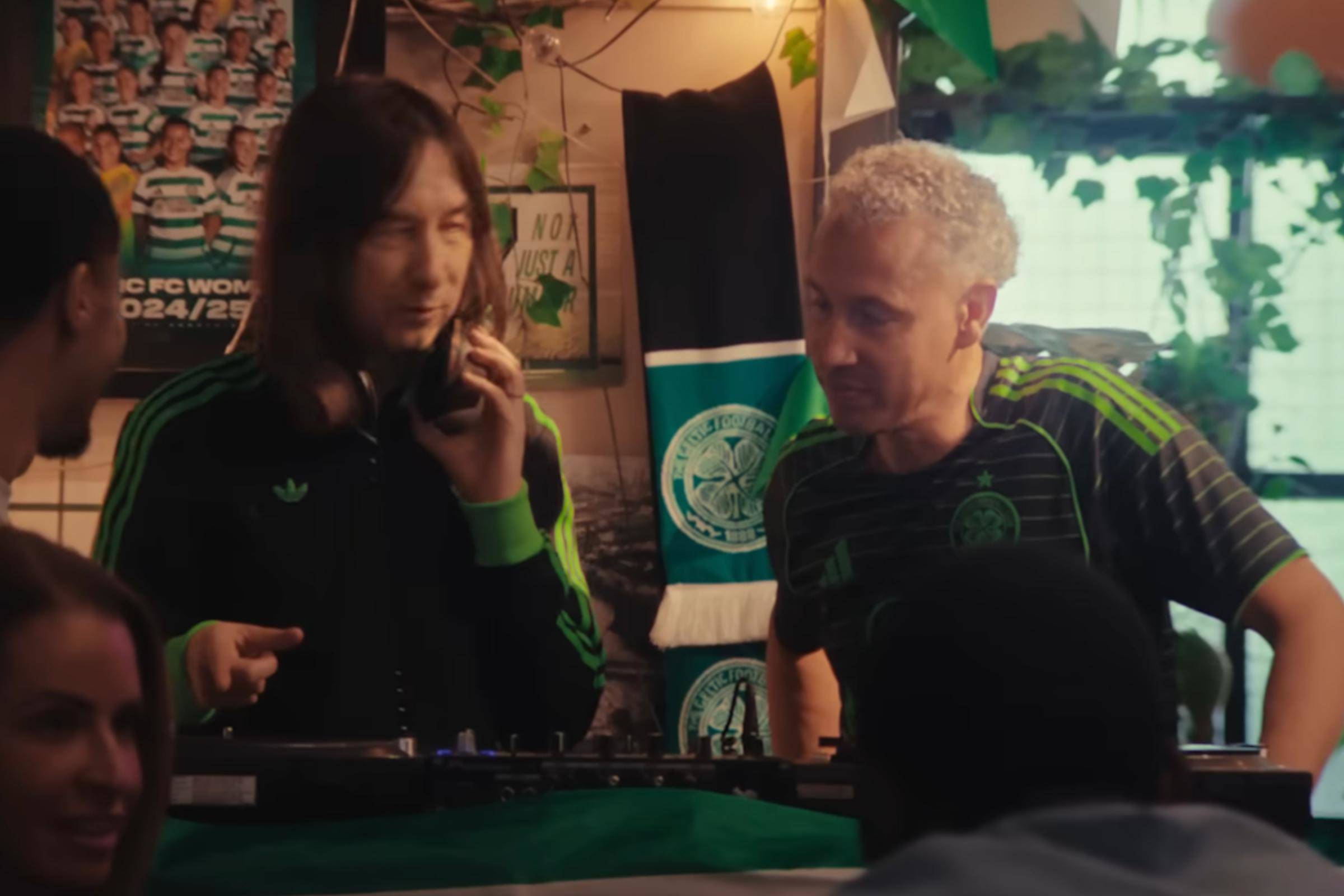 Everyone featured in Celtic’s away kit reveal as footballers and musicians combine