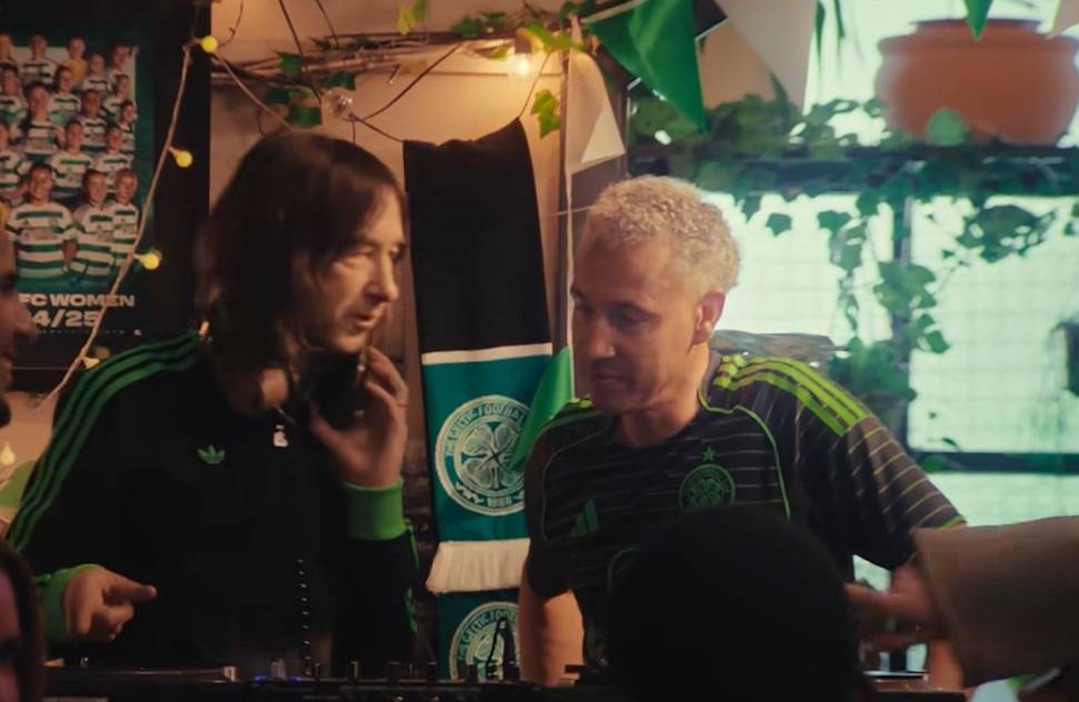 Primal Scream’s Bobby Gillespie reacts to DJing with Henrik Larsson in new Celtic kit video