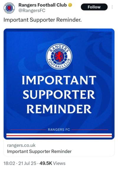 Sevco’s Odyssey starts on a yellow card from UEFA