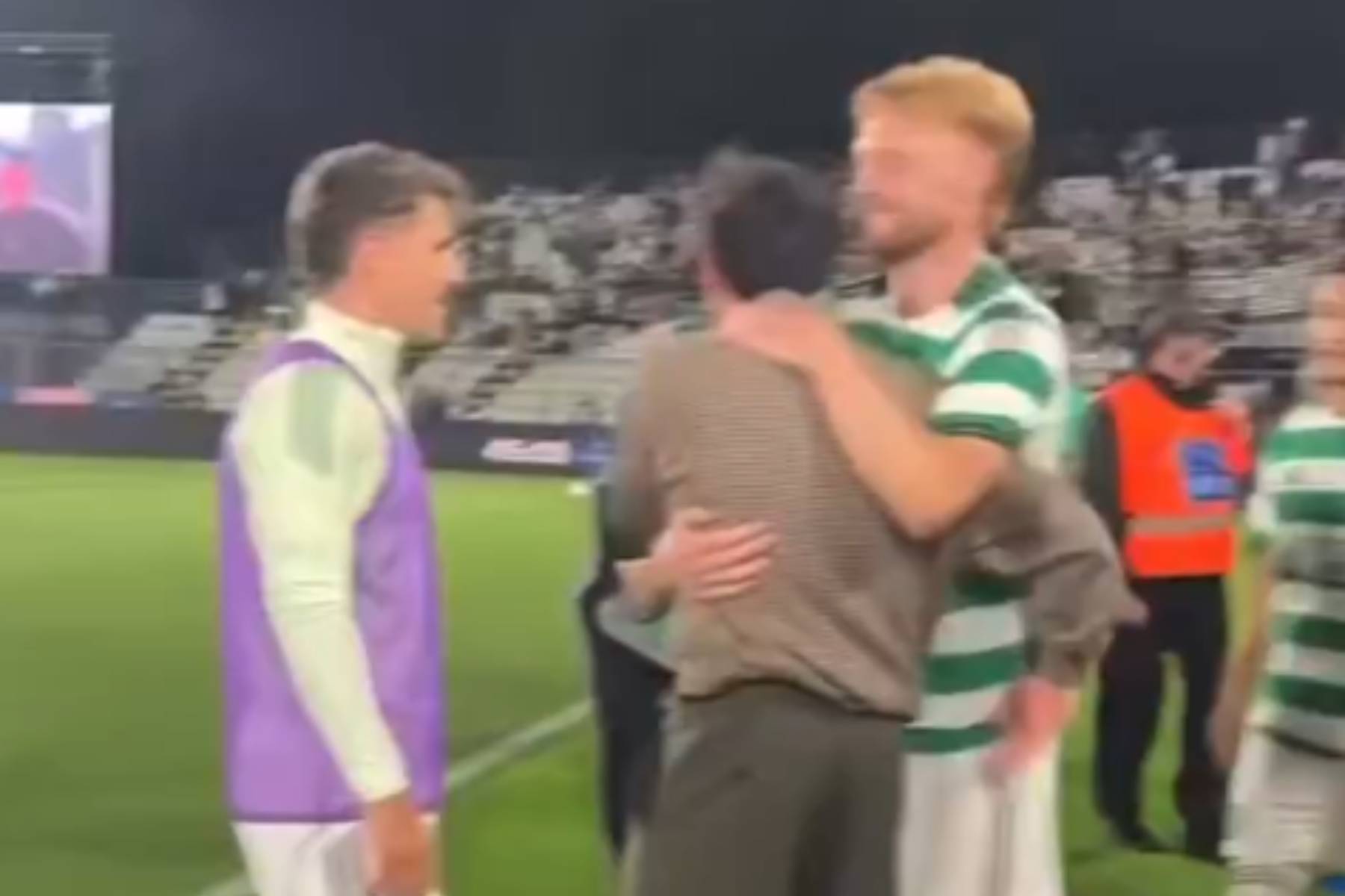 Watch as Nicolas Kuhn reunited with ex-Celtic teammates in heartwarming moment