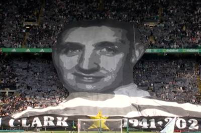 Celtic supporters honour legend John Clark with huge tifo before St Mirren clash