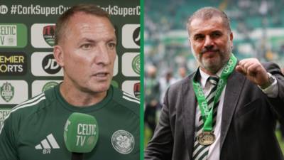 ‘Why does this always happen’ – Brendan Rodgers’ transfer actions slammed compared to Ange Postecoglou