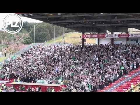 Hoops fans celebrate at Pittodrie!