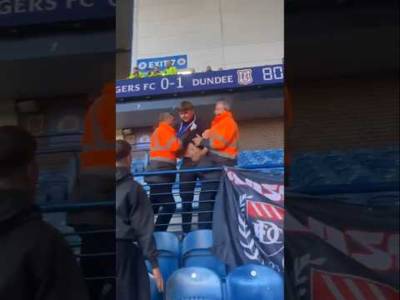 Wee Angry Bear Gets Kicked Out Of Ibrox 😂 #football #rangersfc #dundeefc #spfl #scottishfootball