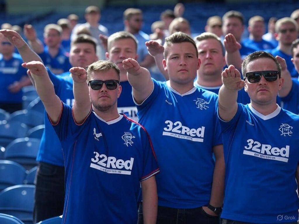 Scotland’s Shame go viral as Rangers fans spotted ‘casually doing Nazi salutes’ won’t surprise Celtic supporters one bit