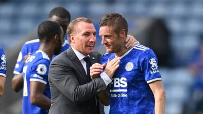 Brendan Rodgers gives interesting reply when asked about Jamie Vardy to Celtic