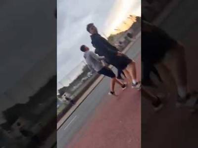 Celtic Fan Winds Up Rangers Fans Walking Away From Ibrox 0-3 😂 #rangersfc #clubbrugge #celticfc