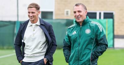 Leicester City legend spotted at Celtic as Brendan Rodgers gives VIP tour of Lennoxtown