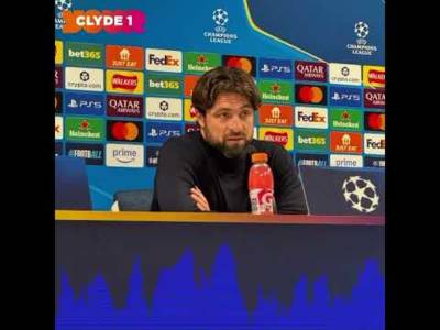 Russell Martin reacts to Rangers 3-1 defeat to Club Brugge