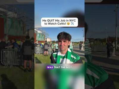 He flew half way across the world to watch Celtic draw 0-0…😅 #celtic #celticfc #usa #nyc
