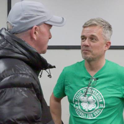 Simon Donnelly pays visit to Paradise Pit Stop ahead of Foundation’s Legends Charity Match