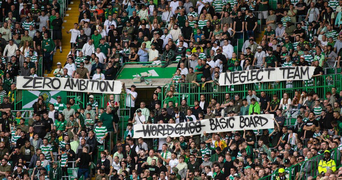 Celtic ultras in scathing banner blast as board accused of ‘rinsing fans and neglecting team’