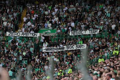 Celtic support in further protest at board as Green Brigade take aim with banner