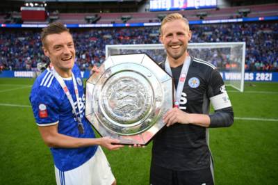 ‘I can only say’ – Has Kasper Schmeichel spoken to Celtic-linked Jamie Vardy over transfer?