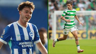 Watch Matt O’Riley’s class reaction as Brighton teammate makes brilliant Celtic Park admission