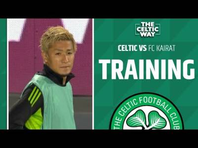 WATCH Celtic training ahead of facing FC Kairat Almaty in the UEFA Champions League Play-Off Round