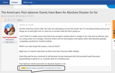 Are the Americans secret Celtic fans? Ibrox supporters turn on Cavenagh and their new owners