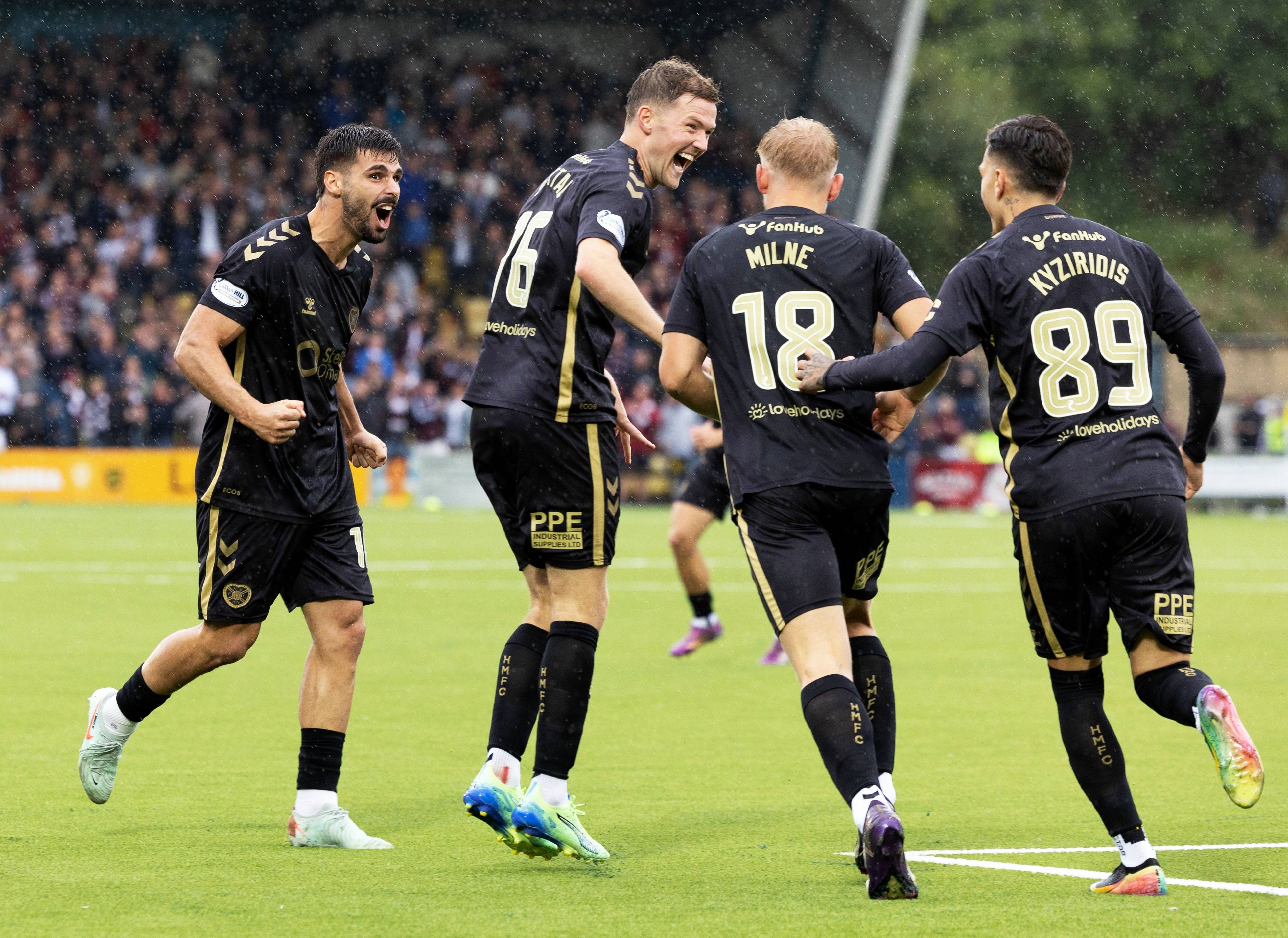 Ebullient Hearts hand over to Celtic and Rangers as growing armoury shoots them to summit