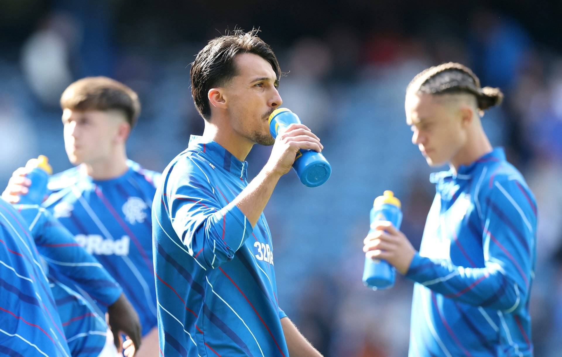 Bojan Miovski reacts to Rangers penalty claim against Celtic’s ‘nice guy’ Liam Scales