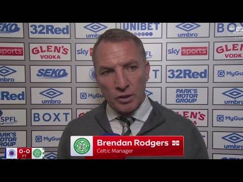 Brendan Rodgers Post Match Interview After Rangers 0-0 Celtic