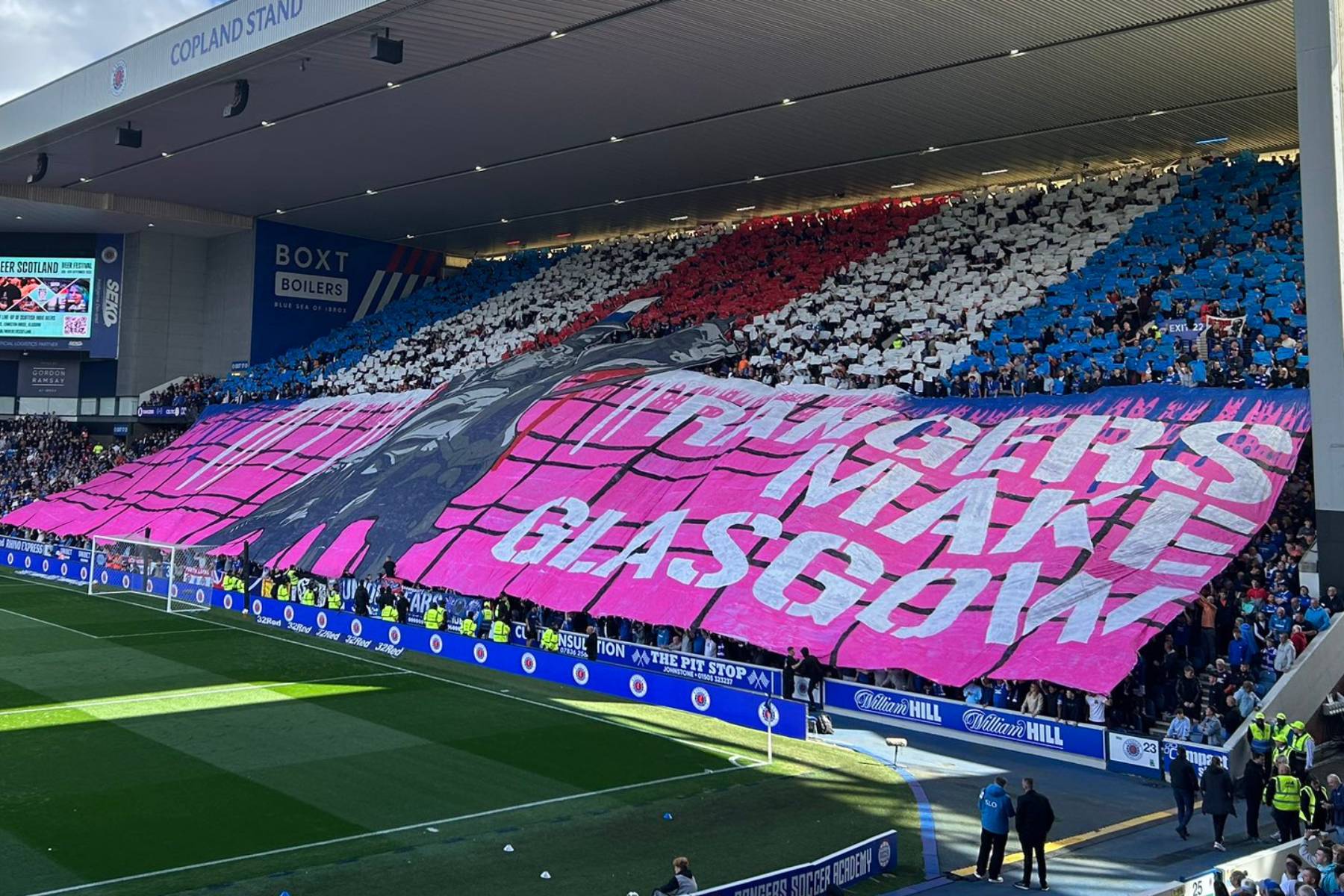 Union Bears unveil huge tifo for Rangers vs Celtic at Ibrox