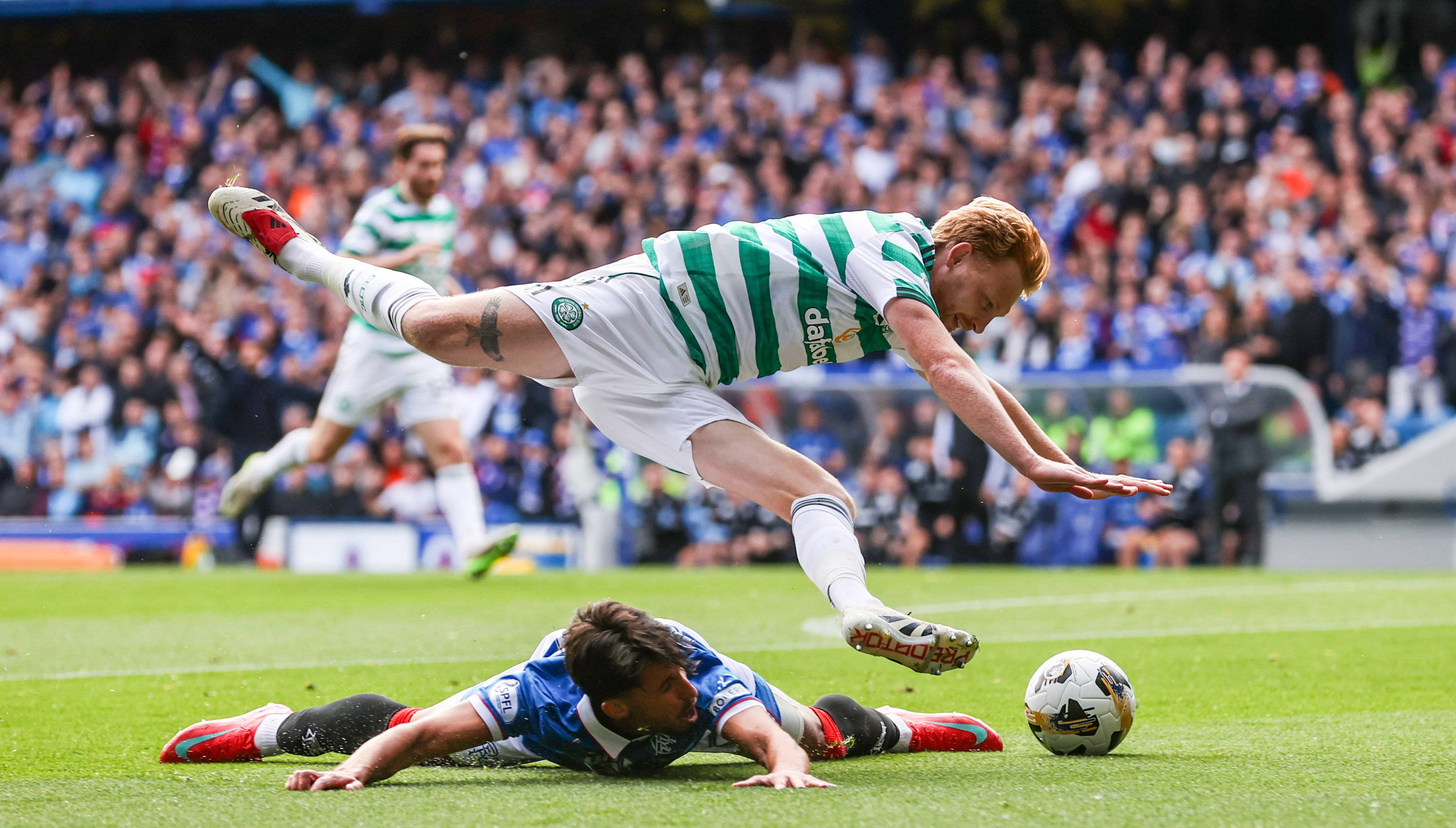 ‘You could say it’s diving’ &ndash; Celtic star shrugs off Rangers penalty claim as pundits reach unanimous verdict