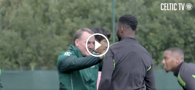 Video: Brilliant Brendan Rodgers–Iheanacho Reunion Captured at Lennoxtown