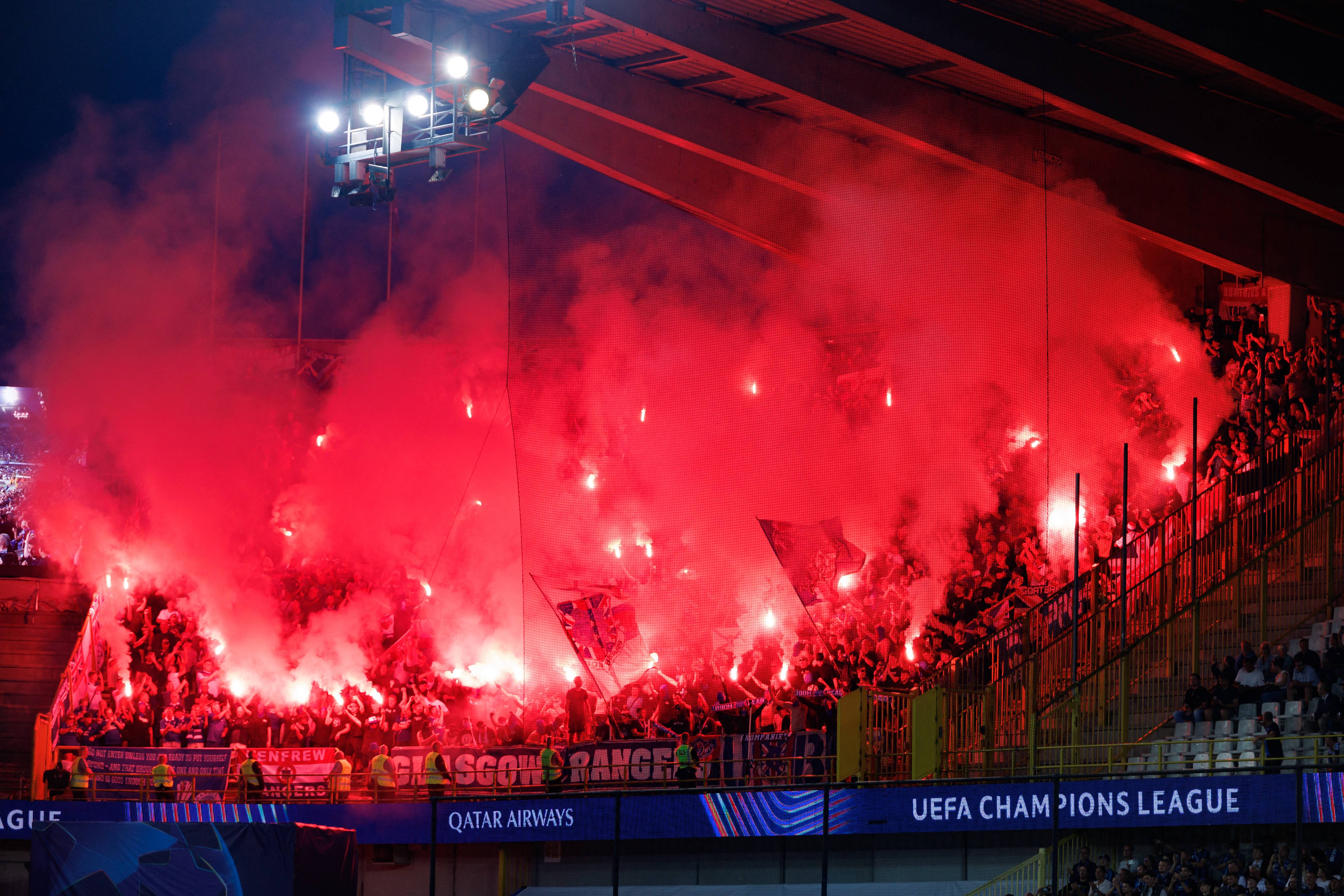 Rangers handed suspended away fan ban as Uefa crackdown on pyrotechnics &ndash; and Celtic still in the dock