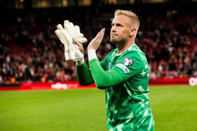 Superb Kasper Schmeichel stat emerges after Celtic star’s latest Denmark appearance