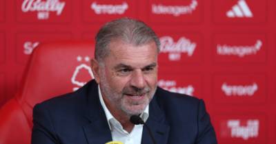 Ange Postecoglou fires Celtic quip over trophy claim as Aussie on top form at Nottingham Forest unveiling