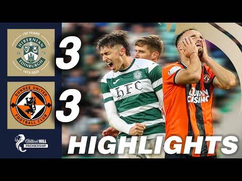 Hibernian 3-3 Dundee United | HIGHLIGHTS | William Hill Premiership