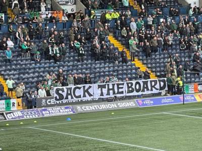 Watch as Celtic supporters stage board protest in Kilmarnock match