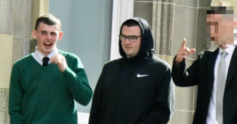 Celtic fans who booted door open to let others into stadium rammy banned from games