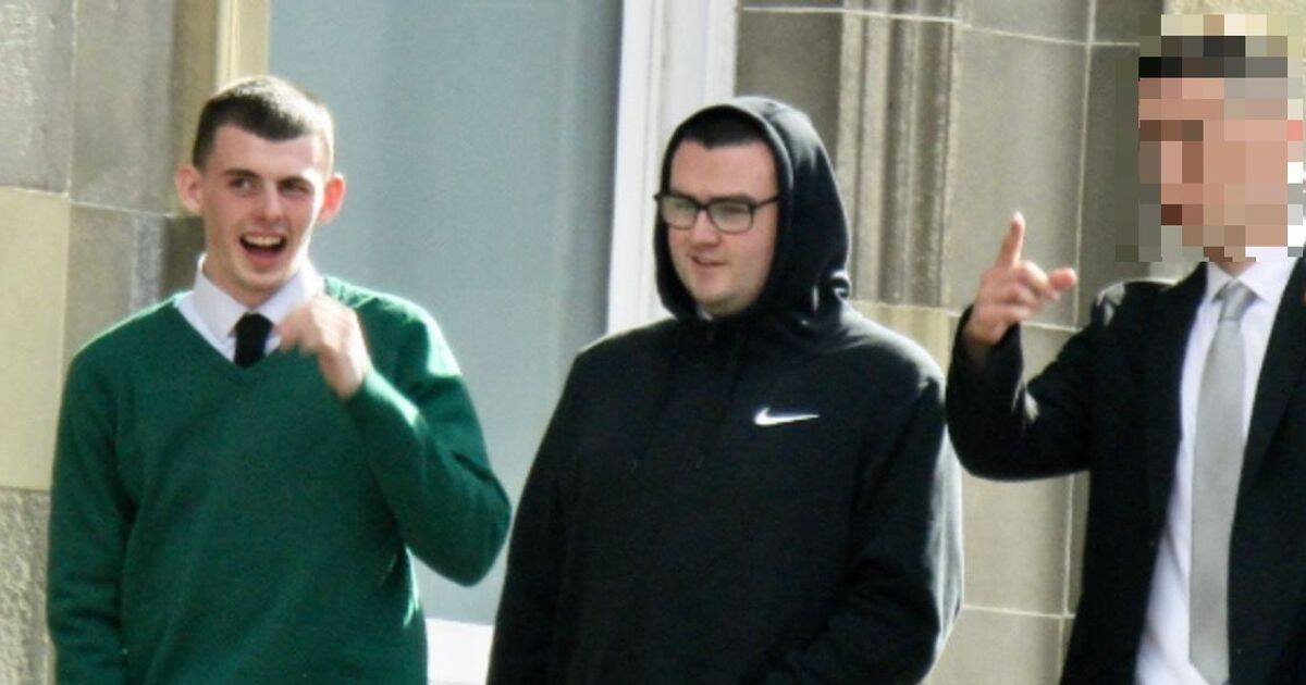 Celtic fans who booted door open to let others into stadium rammy banned from games