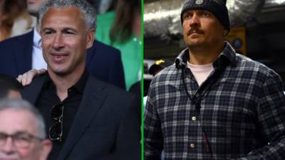 Watch Celtic icon Henrik Larsson get subbed off for Oleksandr Usyk in unlikely link-up