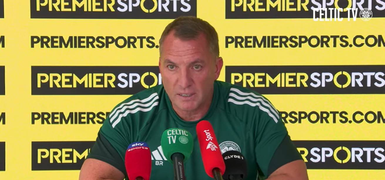 The question Brendan Rodgers was asked that’s missing from the press conference on Celtic YouTube