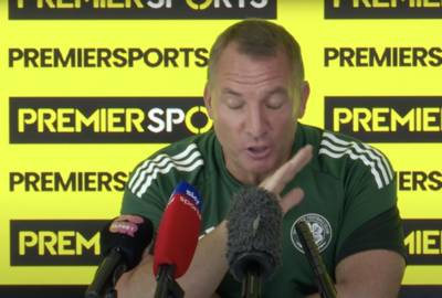 Brendan Rodgers makes big changes to Celtic starting XI vs Partick Thistle in the Premier Sports Cup