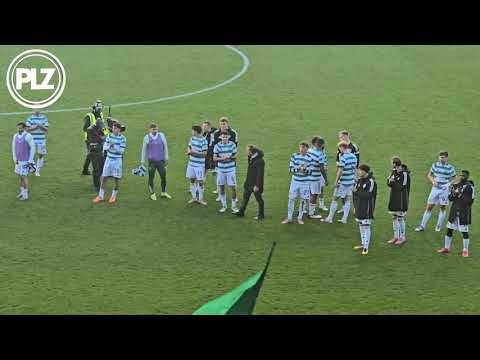 ?? I Brendan Rodgers celebrates Cup win with Hoops squad
