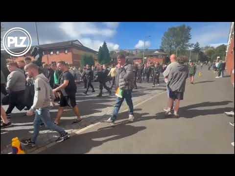 ?? I Green Brigade march to Firhill ahead of TIFO targeting Celtic board