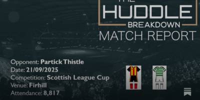 Partick Thistle 0, Celtic 4 – 21st September, 2025